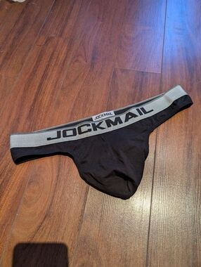 Brand New Jockmail Men's Black Thongs